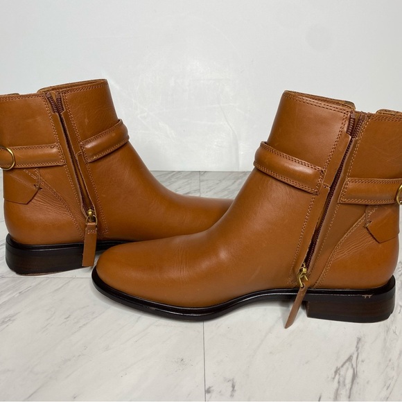 Franco Sarto Elese Brown Leather Bootie 9M - Picture 6 of 14